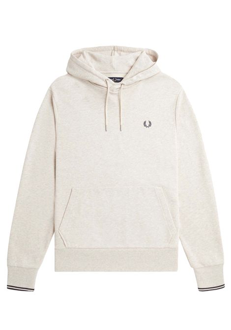 Felpa Fred Perry Tipped con Cappuccio Avena Mélange Uomo FRED PERRY | Felpe | M2643-W50